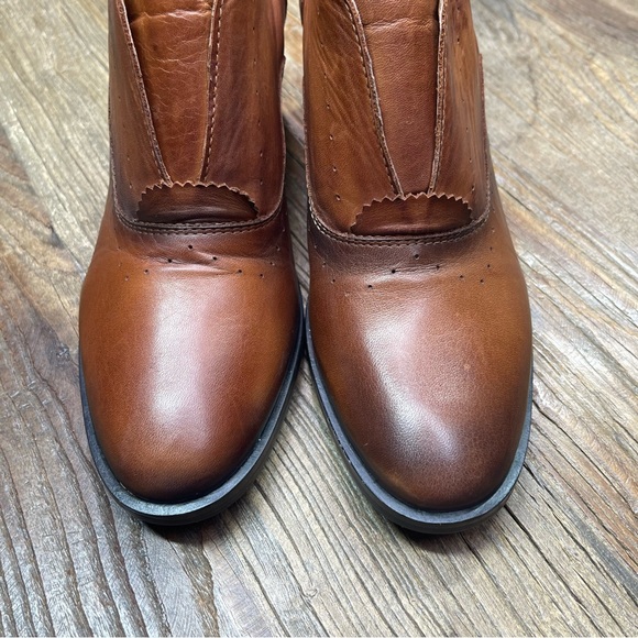 New ~ MIZ Mooz New York Jonnie Ankle Boots Brown Leather Sz EU39 ~ 8.5-9 - Picture 2 of 10